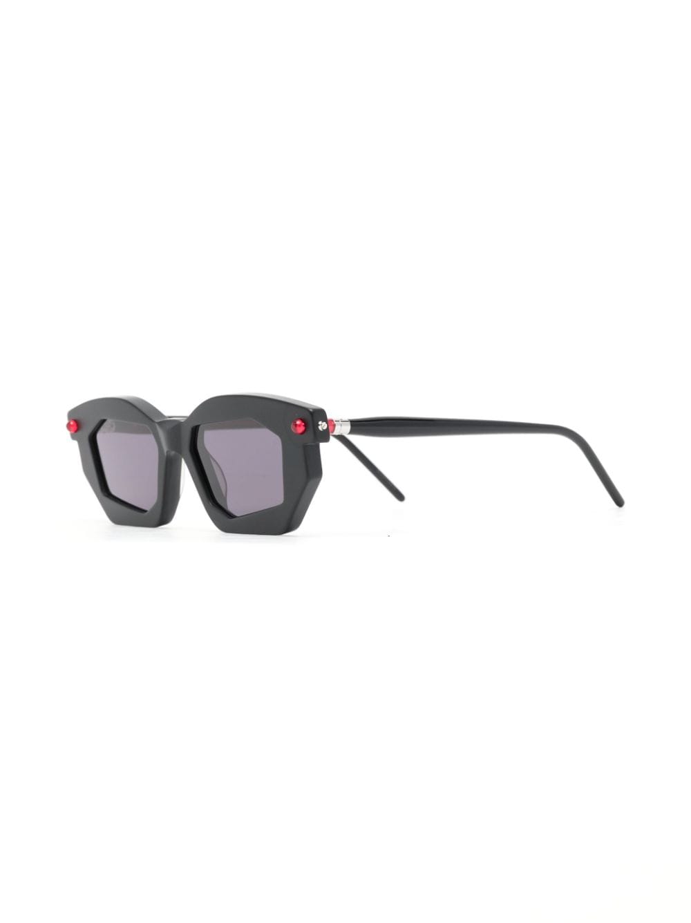 Shop Kuboraum Geometric-frame Tinted Sunglasses In Black