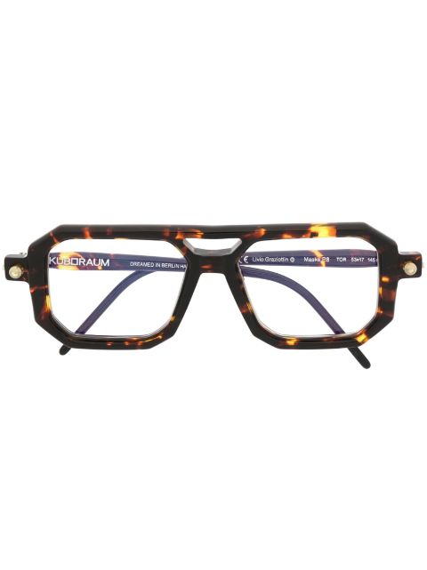 Kuboraum geometric-frame glasses