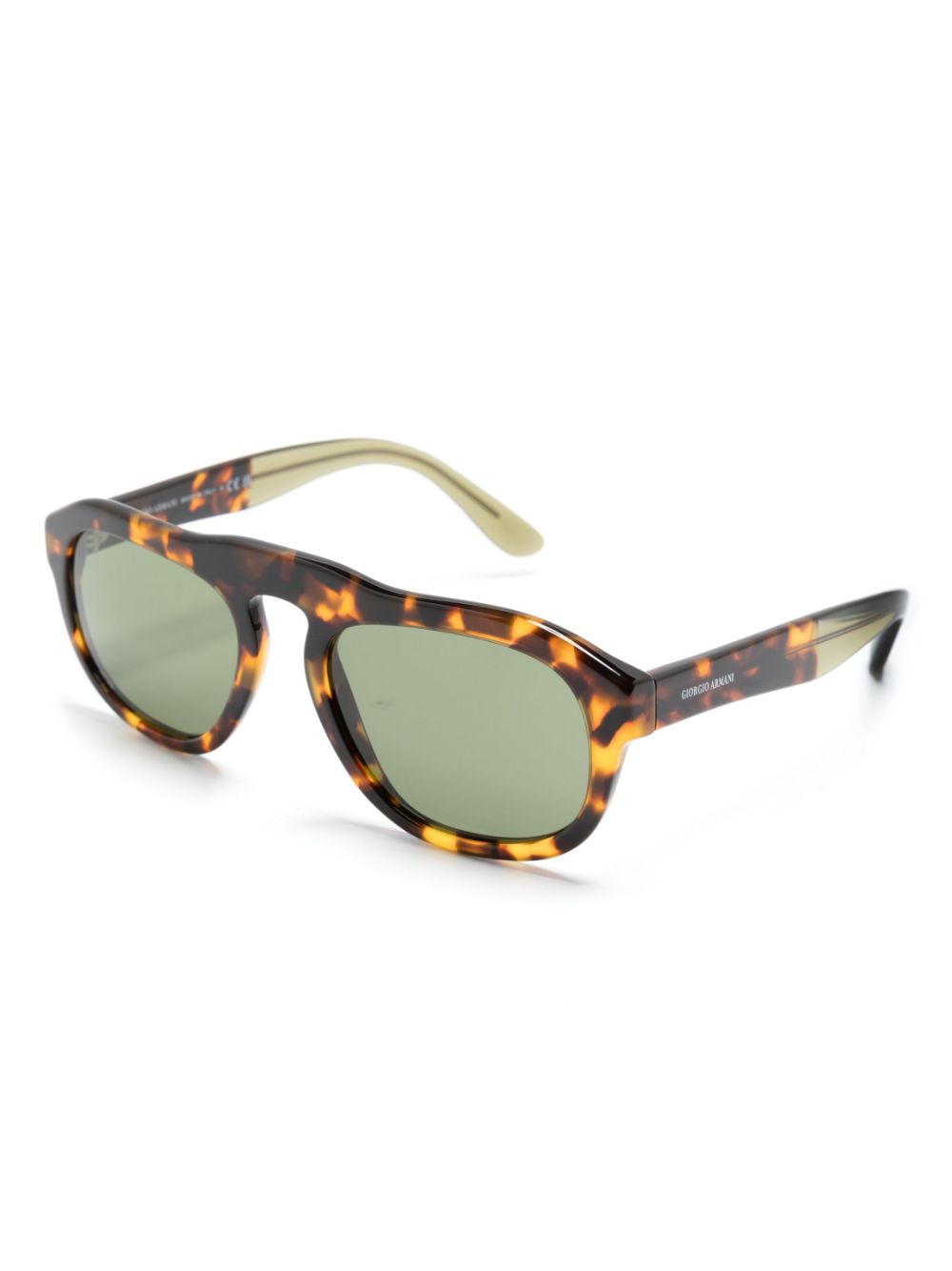 Giorgio Armani pilot-frame printed sunglasses - Bruin