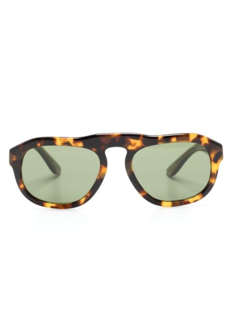 Giorgio Armani - pilot-frame printed sunglasses