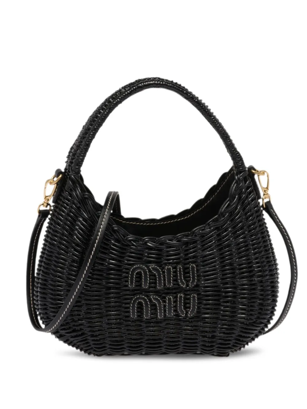 Miu Miu Wander Wicker Tote Bag