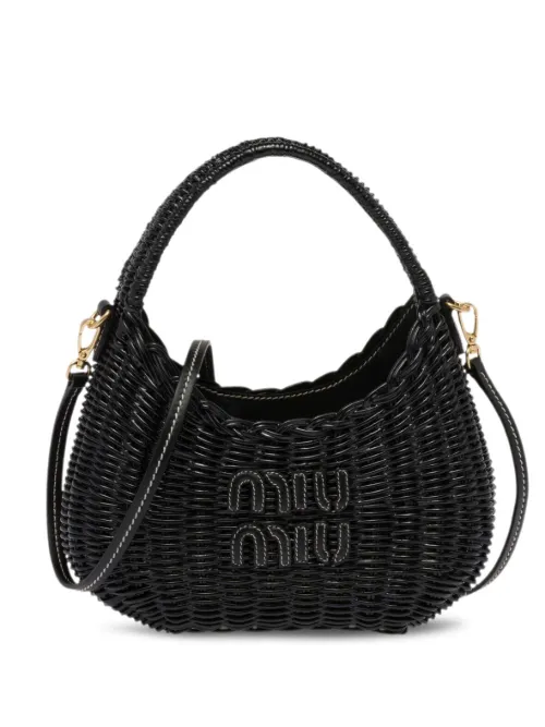 Mini sac porté épaule Wander en osier - Miu Miu - Modalova