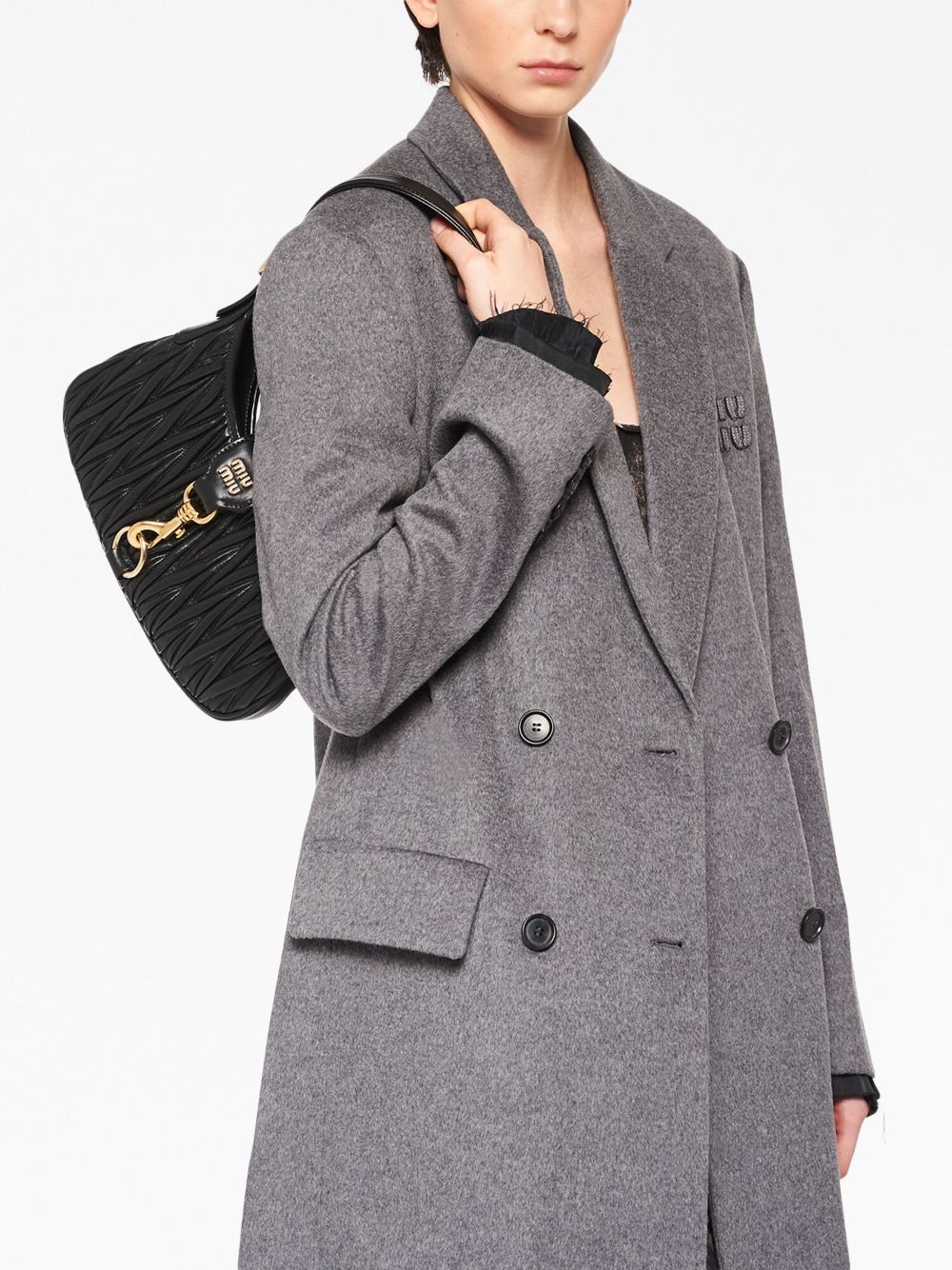 Miu Miu Cedar nappa leather Pocket shoulder bag