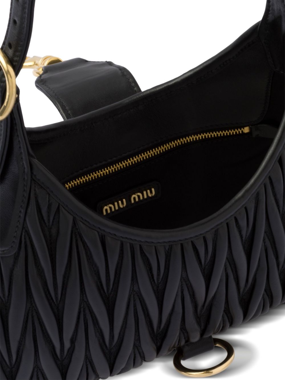 Miu Miu logo-embossed Nappa Leather Shoulder Bag - Farfetch