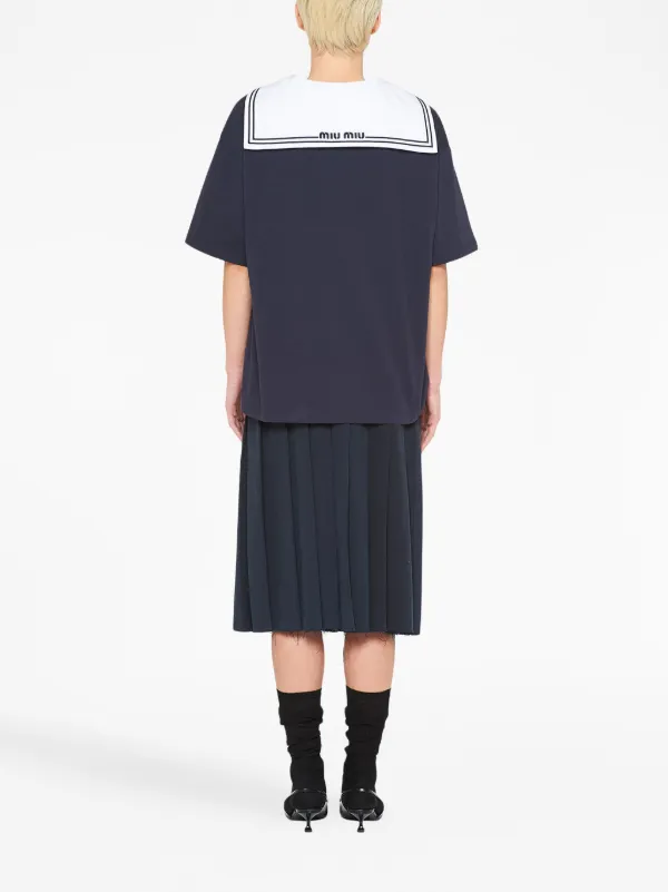 Miu Miu セーラーカラー Tシャツ - Farfetch