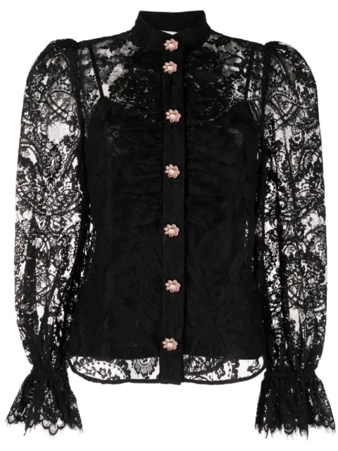 ZIMMERMANN Luminosity floral-lace blouse