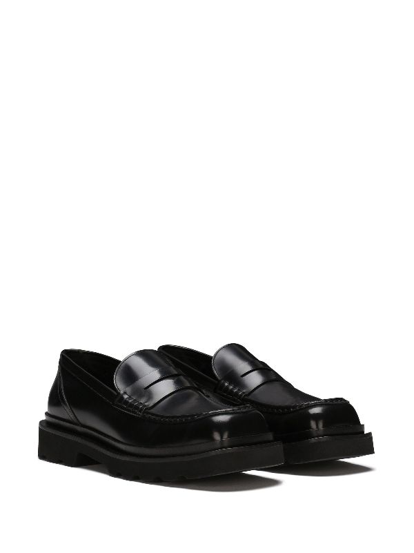 Dolce & Gabbana penny-slot Leather Loafers - Farfetch