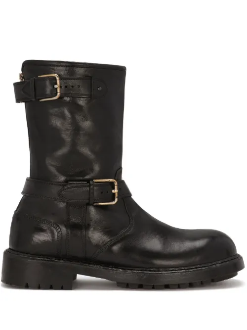 Bottines Horseride en cuir - Dolce & Gabbana - Modalova