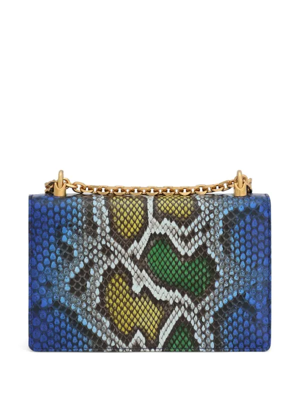 Dolce Gabbana DG Girls python effect Crossbody Bag Blue FARFETCH IE