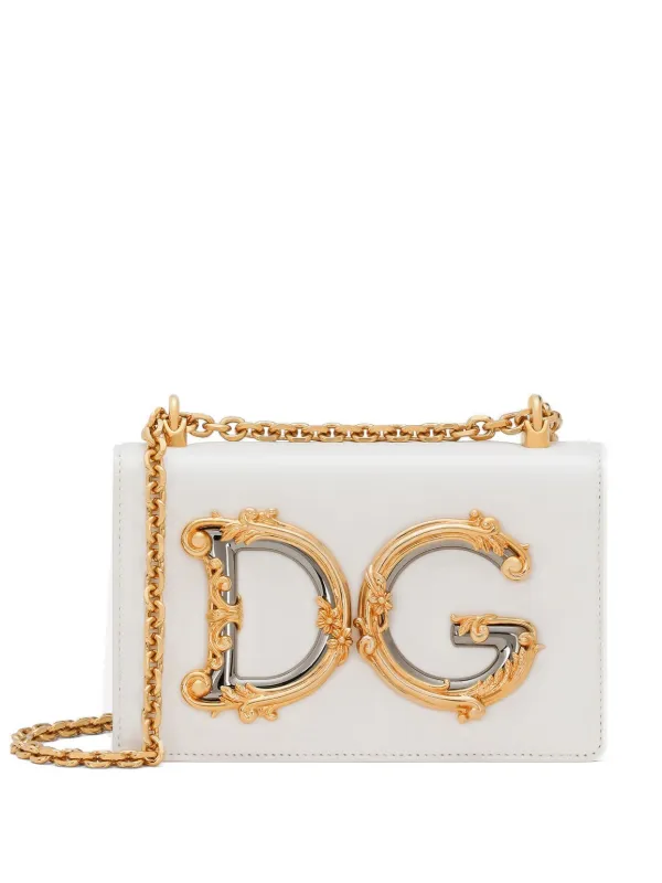 DOLCE&GABBANA✨レザー 2wayハンドショルダー バッグロゴプレート Dolce & Gabbana ロゴプレート ショルダーバッグ | ニュートラル