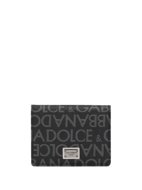 Dolce & Gabbana porte-cartes en cuir à motif monogrammé