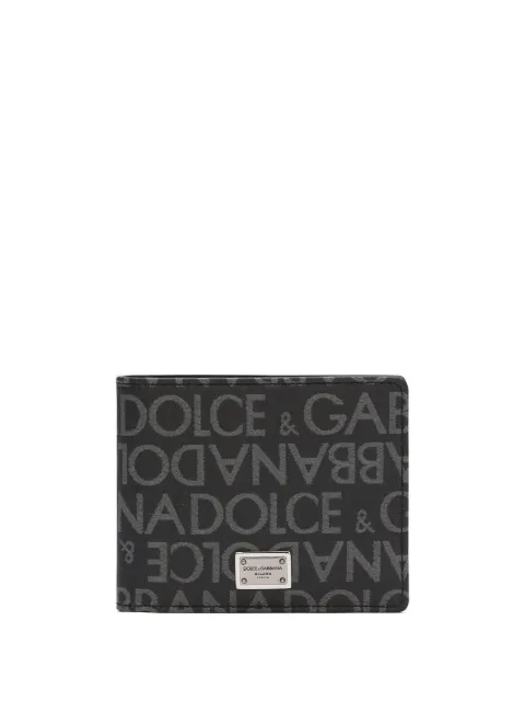 Dolce & Gabbana portefeuille pliant à logo en jacquard 
