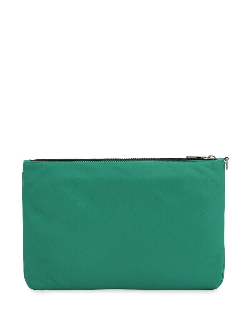 Shop Dolce & Gabbana Logo-print Clutch Bag In Green