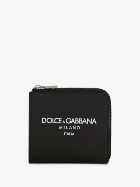 Dolce & Gabbana logo-print zip-around wallet