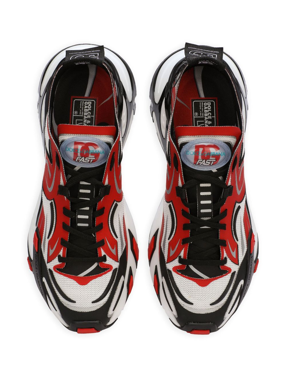 Shop Dolce & Gabbana Fast In Maglina Logo-patch Sneaker In Red