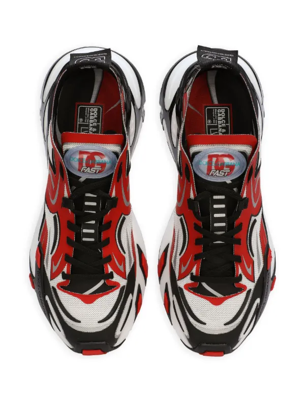 【DOLCE&GABBANA】 D&G FASTロゴ ファブリック スニーカー Dolce & Gabbana Fast In Maglina logo-patch Sneakers | Red