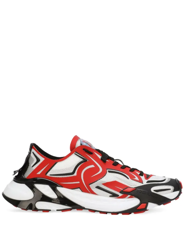 Dolce Gabbana Fast In Maglina logo patch Sneaker Red FARFETCH CA