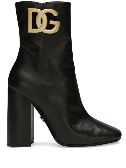Bottines en cuir 90 mm - Dolce & Gabbana - Modalova