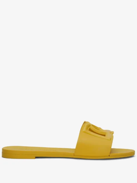 Dolce & Gabbana Bianca DG slippers met logo