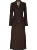 Dolce & Gabbana single-breasted long coat - Brown