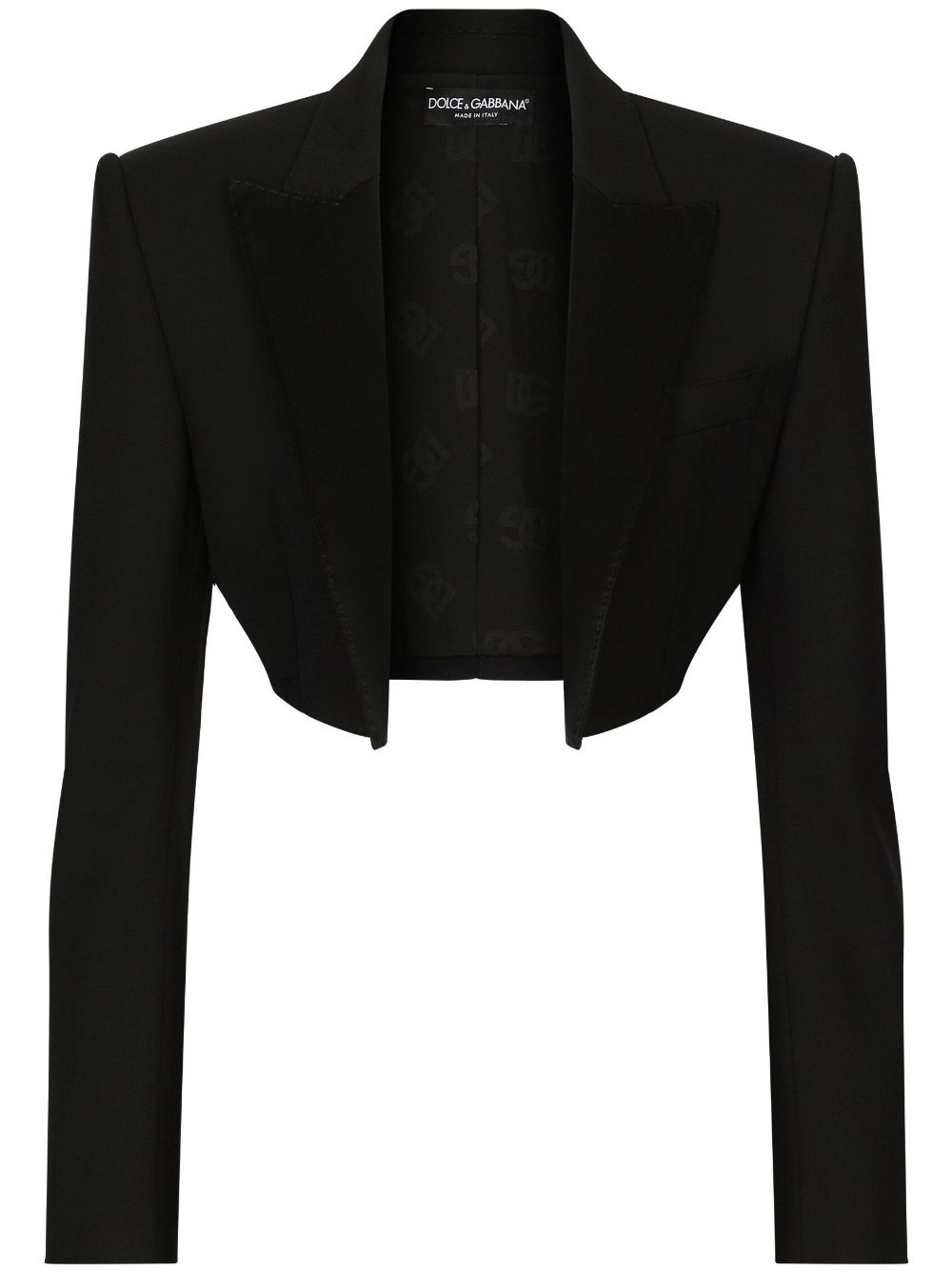 Dolce & Gabbana cropped open-front blazer - Black