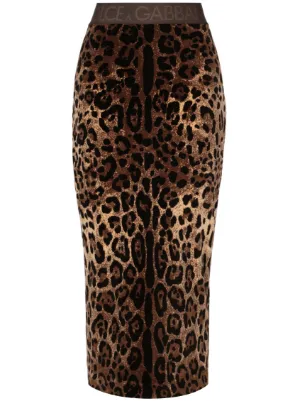 DOLCE & GABBANA Leopard Print Skirt Suit 40 - More Than You Can Imagine