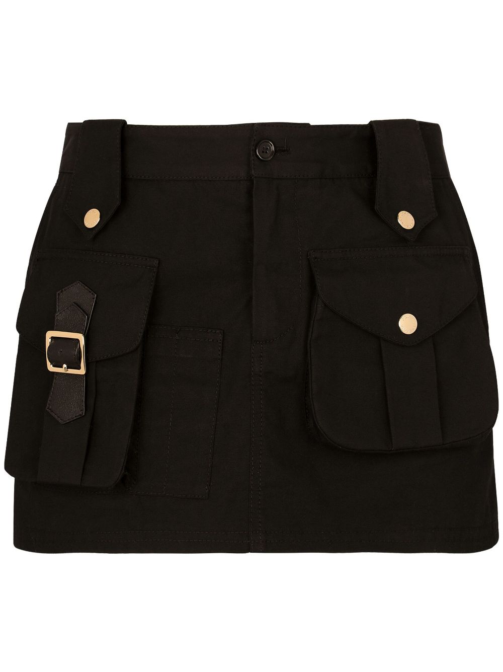 Dolce and Gabbana black cargo miniskirt with pockets