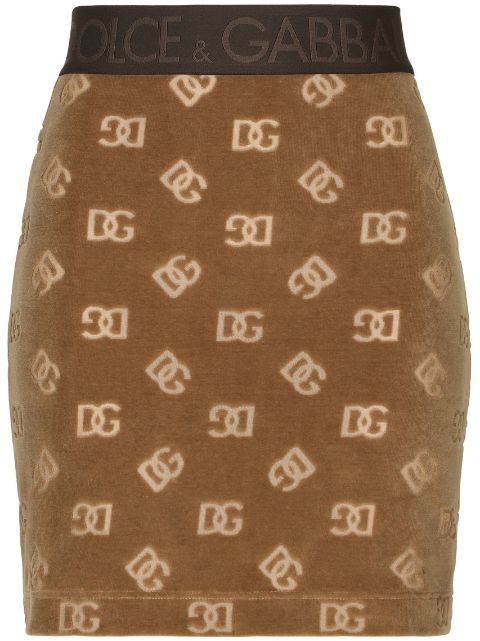 Dolce & Gabbana monogram-jacquard mini skirt