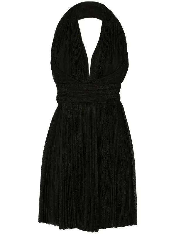 black plisse mini dress Lukea Long Sleeve Plisse Mini Dress Black