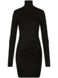 Dolce & Gabbana ruched high-neck minidress - Black