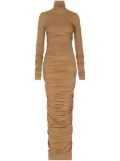 Dolce & Gabbana ruched stretch-wool maxi dress - Brown