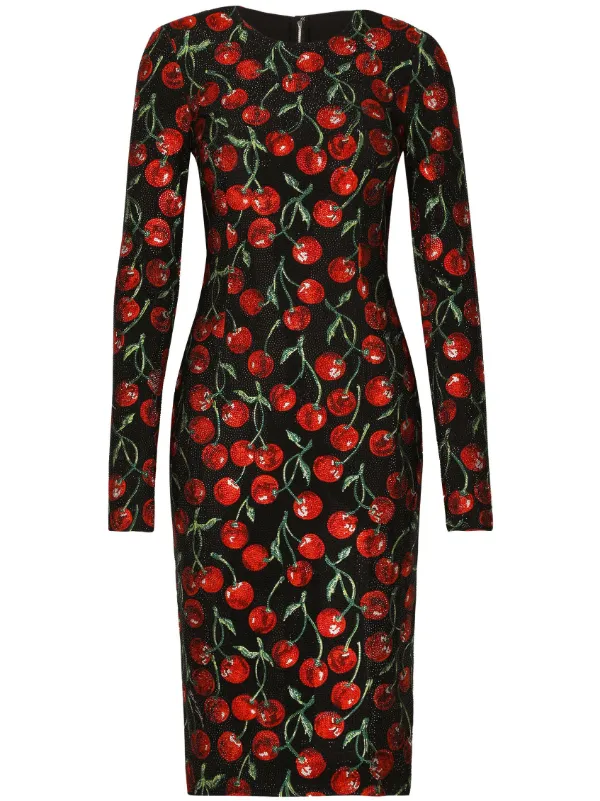 ●Dolce&Gabbana●Cherry print スカート Dolce&Gabbana Cherry Print Midi Skirt | Saks Fifth Avenue