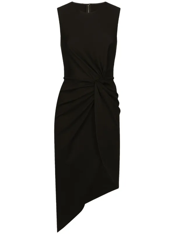knee length dresses for ladies Sleeveless Cowl Neck Midi Dress | A-Line Dress