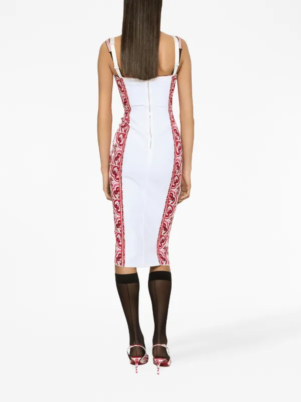 Dolce & Gabbana Majolica-print Corset Dress | Red | FARFETCH Dolce & Gabbana Majolica-print Corset Dress | Red | FARFETCH
