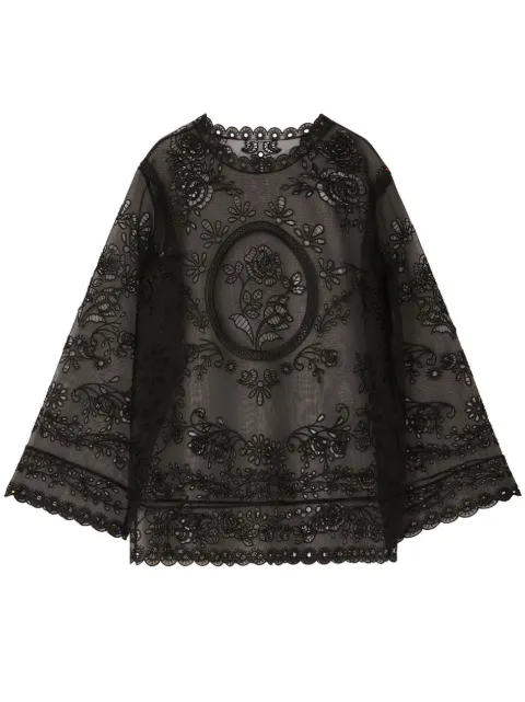 Dolce & Gabbana vestido de encaje semitransparente