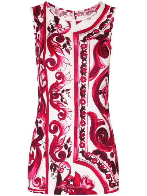 Dolce & Gabbana Majolica print tank top