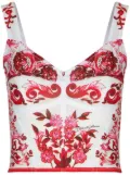 Dolce & Gabbana Majolica-print corset top - White