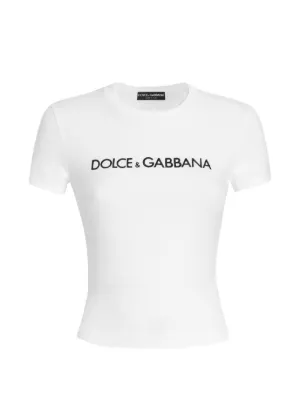 Dolce & Gabbana logo-print short-sleeve T-shirt | White | FARFETCH