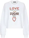 Dolce & Gabbana crystal-embellished sweatshirt - White