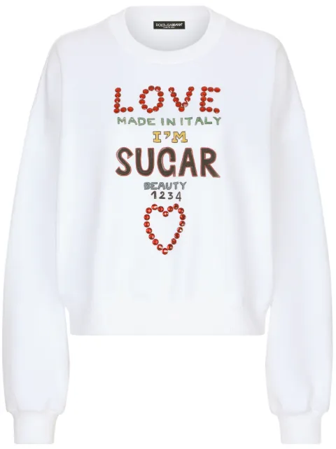 Dolce & Gabbana crystal-embellished sweatshirt
