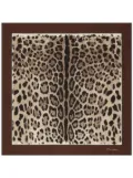 Dolce & Gabbana leopard-print silk scarf - Brown