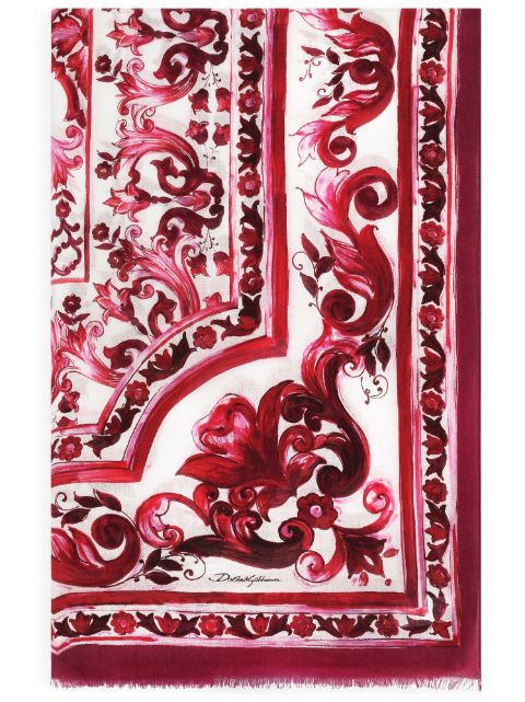 Dolce & Gabbana Majolica cashmere scarf Women