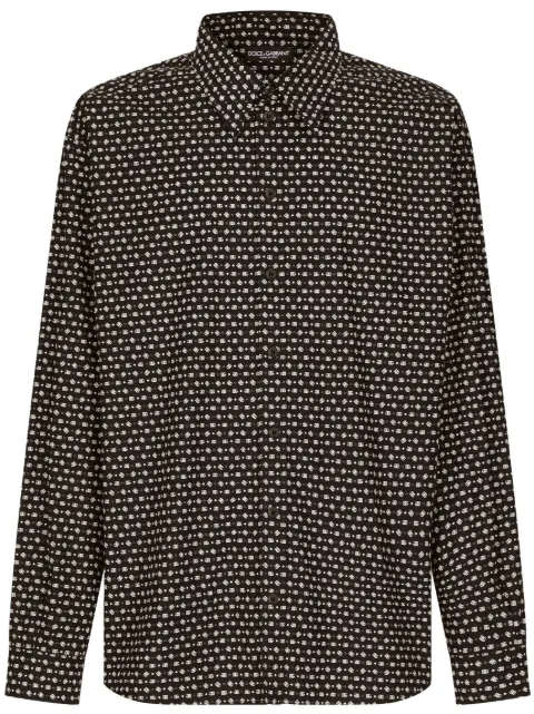 Dolce & Gabbana geometric-print cotton shirt