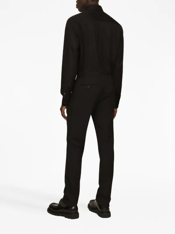 Chemise Homme Dolce & Gabbana Noire Unie - Taille M, Coupe Classique Vintage (années 90) - Occasion Très Bon état