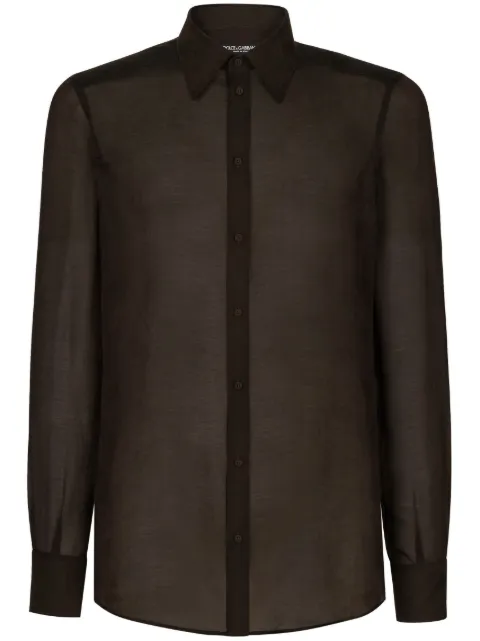 Dolce & Gabbana Camisa de seda translúcida
