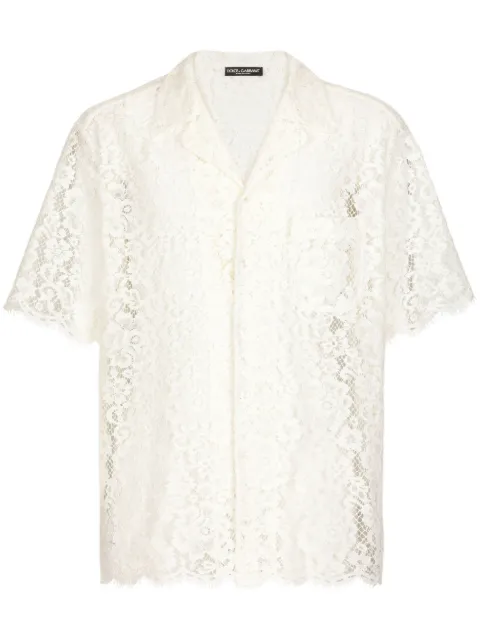 Dolce & Gabbana sheer-coverage lace shirt