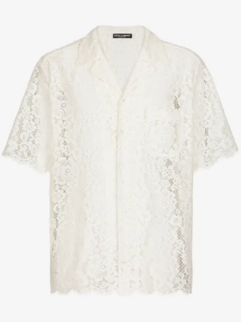 Dolce & Gabbana chemise transparente en dentelle