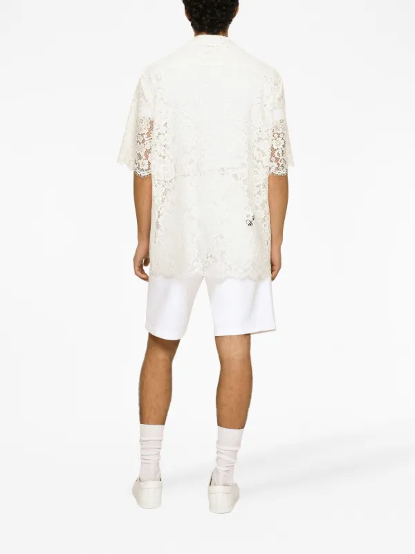 Dolce Gabbana Camisa Transparente De Encaje Blanco FARFETCH PE
