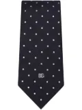 Dolce & Gabbana polka dot-print silk tie - Blue