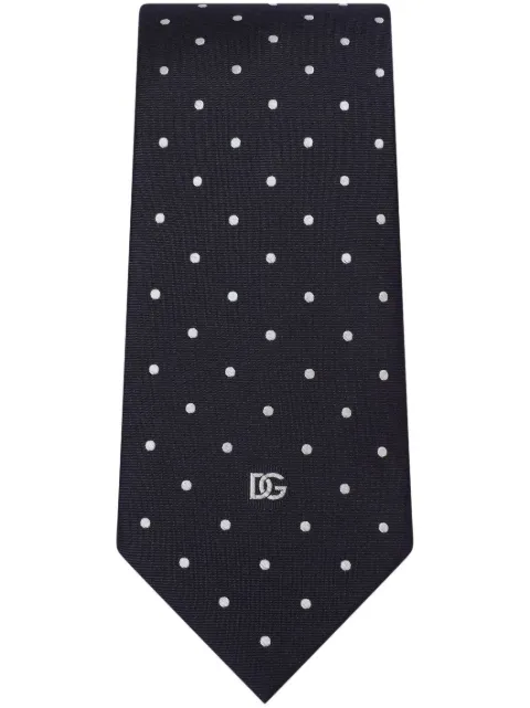 Dolce & Gabbana polka dot-print silk tie 
